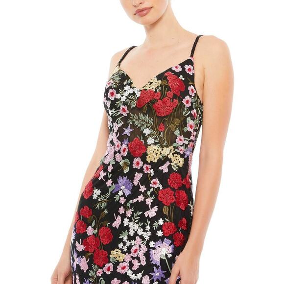 Mac Duggal Floral Embroidered Lace Sweetheart Neck Formal Gown Size 8 NWT - Picture 6 of 12